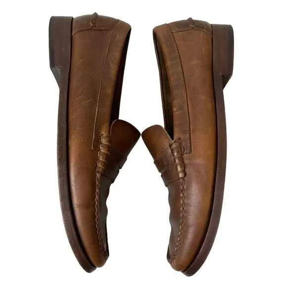 SEBAGO Brown Leather Classic Dan Men’s Loafer Size 11