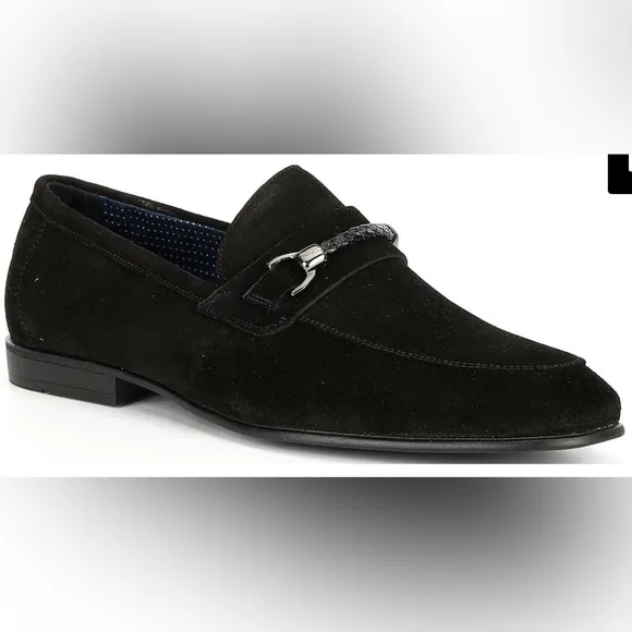 Section X Loafers Men's ‘Saint’ Braid Bit Venetian Brown Suede Leather Shoes