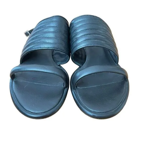 See by Chloe Black Leather Flat Strappy Sandals Size 36.5 US 6.5
