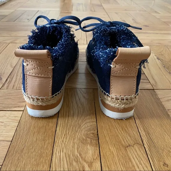 See by Chloe Denim Lace Up Espadrilles