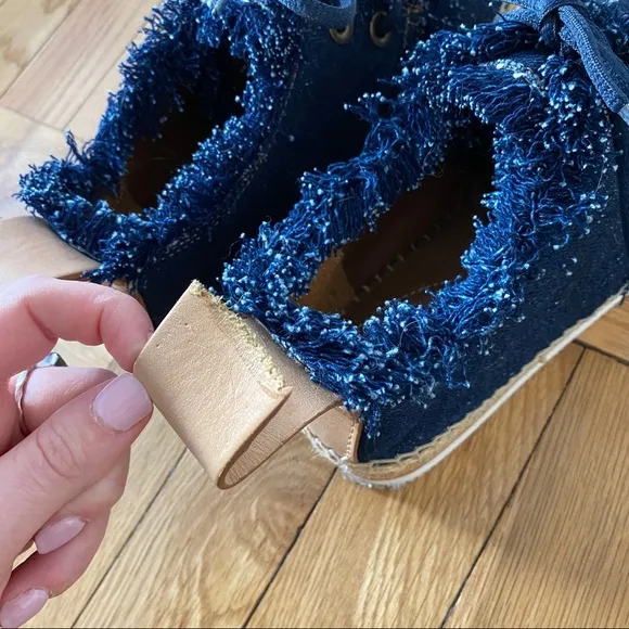 See by Chloe Denim Lace Up Espadrilles