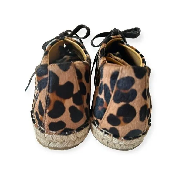 Sezane Julie Espadrilles Sneakers in animal print pony hair  Size 38EU/FR