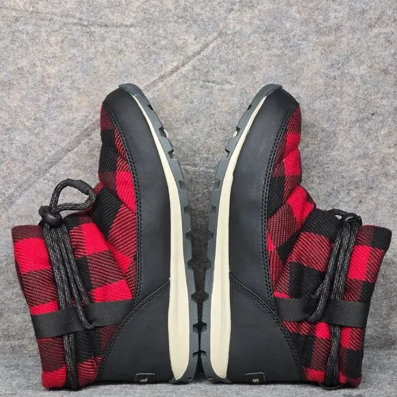 Size 6.5 - Sorel Whitney Short Lace‎ Women's Winter Snow Boots Red Black Plaid