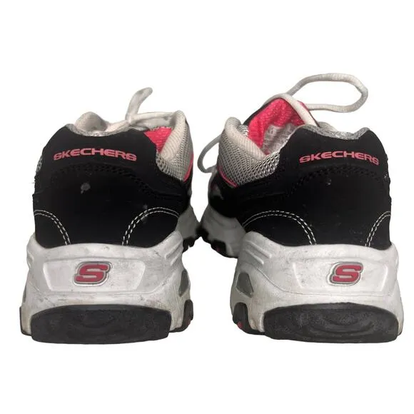 Skechers DLites Life Saver Sneakers Black Pink Purple Silver Shoe Size 9.5