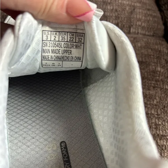 Skechers White and Gold Chunky Sneakers with Air Cushion Sole