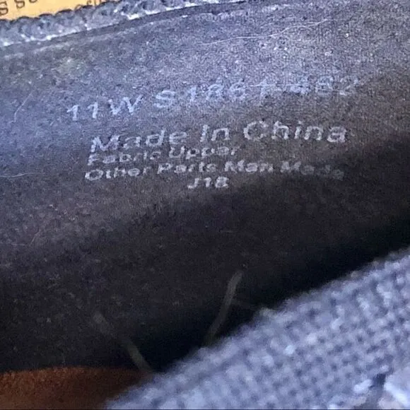 SOFTWALK SICILY COMFORT ROUND TOE WOVEN BALLET WIDE SLIP ON FLATS BLUE CAMO 11W