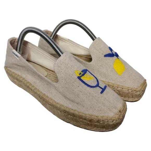 Soludos Limoncello Smoking Slipper Platform Espadrilles