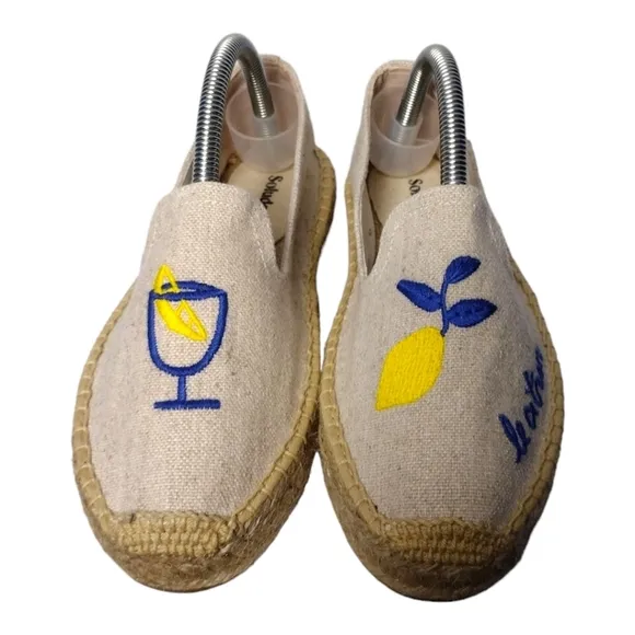 Soludos Limoncello Smoking Slipper Platform Espadrilles