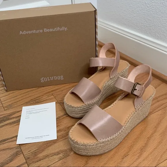 Soludos Minorca Platform Espadrilles Dove Grey 9