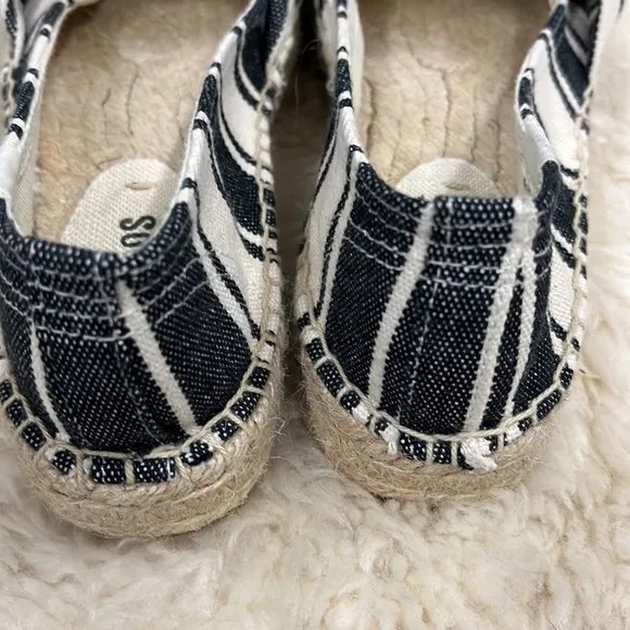 Soludos Platform Striped Espadrilles 8 Flats
