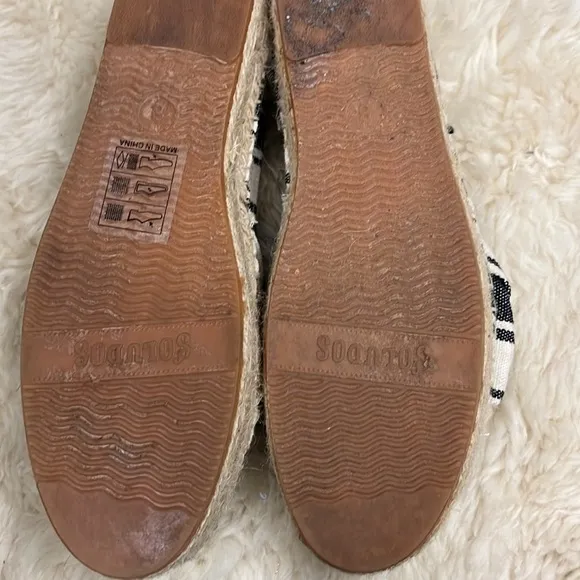 Soludos Platform Striped Espadrilles 8 Flats