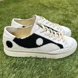 Soludos The Ibiza Platform Yin Yang Sneakers Leather Terry Cotton Y2K 90’s Sz 9