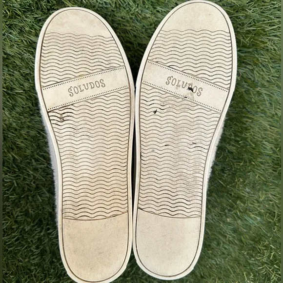 Soludos The Ibiza Platform Yin Yang Sneakers Leather Terry Cotton Y2K 90’s Sz 9