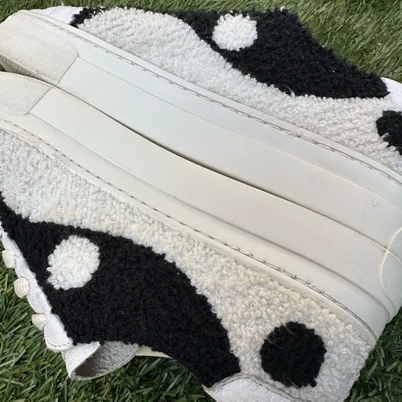 Soludos The Ibiza Platform Yin Yang Sneakers Leather Terry Cotton Y2K 90’s Sz 9