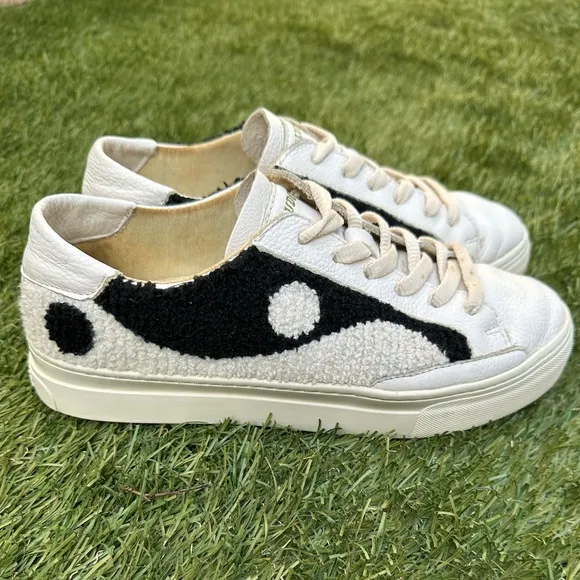 Soludos The Ibiza Platform Yin Yang Sneakers Leather Terry Cotton Y2K 90’s Sz 9