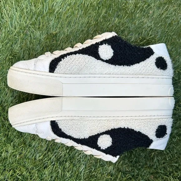 Soludos The Ibiza Platform Yin Yang Sneakers Leather Terry Cotton Y2K 90’s Sz 9