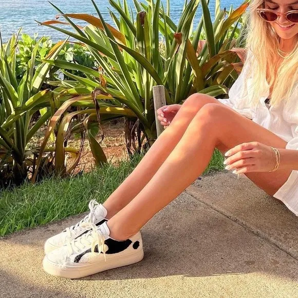 Soludos The Ibiza Platform Yin Yang Sneakers Leather Terry Cotton Y2K 90’s Sz 9
