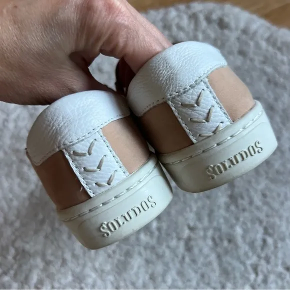 Soludos: Women's Sand Tan Cream Low Top The Ibiza Classic Suede Sneakers Sz 5