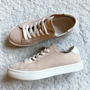 Soludos: Women's Sand Tan Cream Low Top The Ibiza Classic Suede Sneakers Sz 5