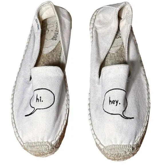 Soludos X Ashkahn Hi Platform Smoking Slipper Espadrilles Size 8