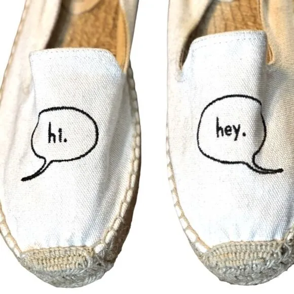 Soludos X Ashkahn Hi Platform Smoking Slipper Espadrilles Size 8