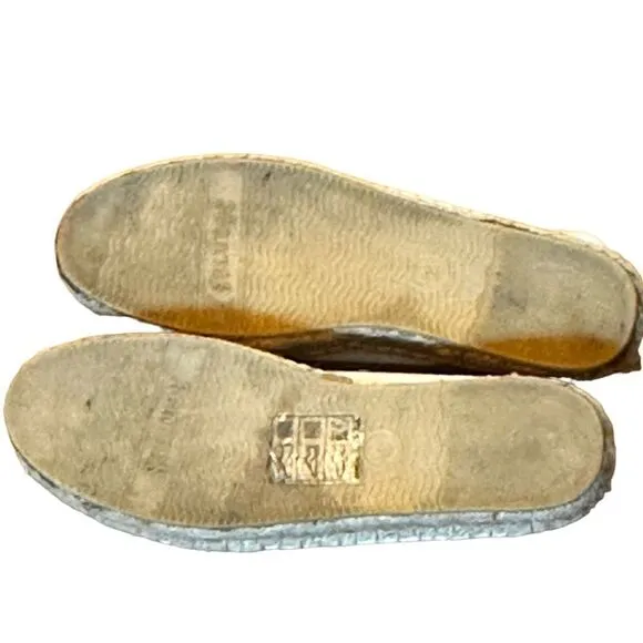 Soludos X Ashkahn Hi Platform Smoking Slipper Espadrilles Size 8