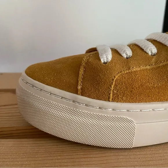 Soludos Yellow Suede Ibiza Platform Sneakers