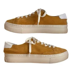 Soludos Yellow Suede Ibiza Platform Sneakers