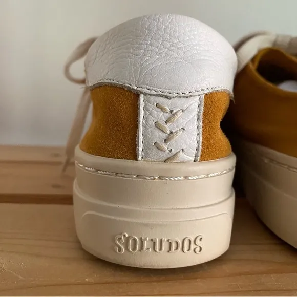 Soludos Yellow Suede Ibiza Platform Sneakers