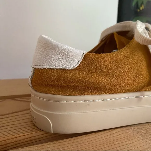 Soludos Yellow Suede Ibiza Platform Sneakers