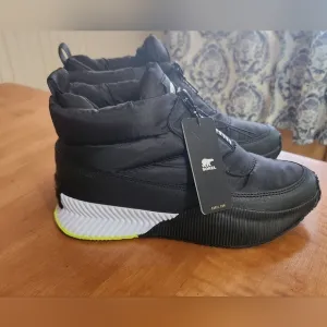 Sorel Black High-Top Sneakers with Neon Accents
