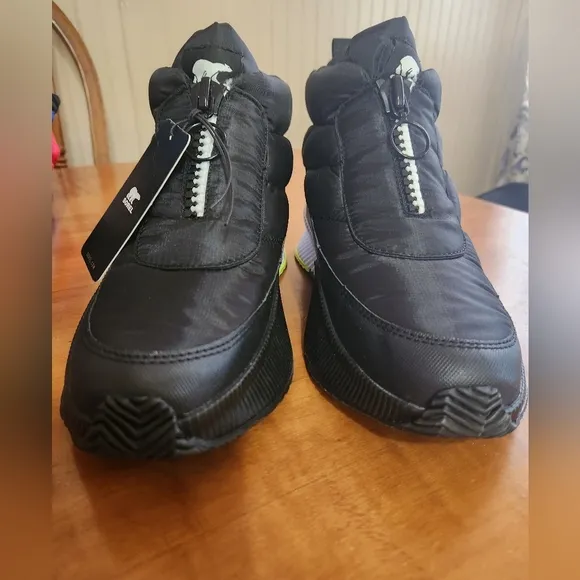 Sorel Black High-Top Sneakers with Neon Accents