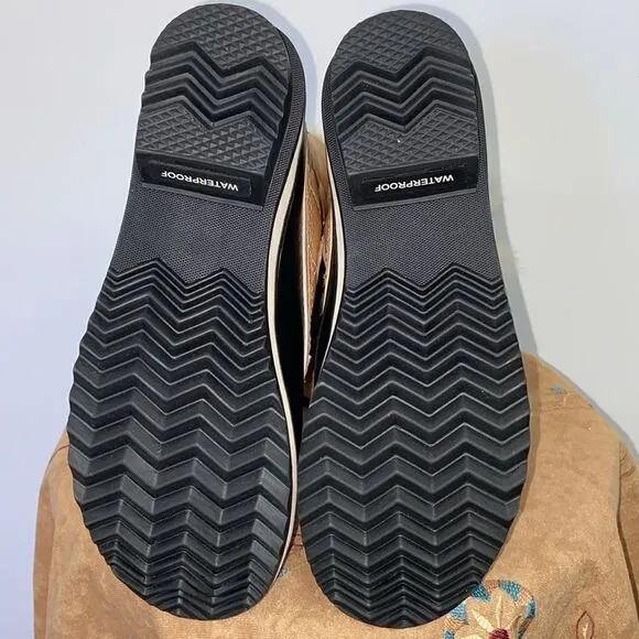 Sorel Boots Insulated Tan Shade Faux Fur Trim NWOB U.S. 6