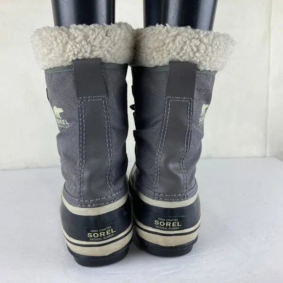 Sorel Caribou Womens Sz 8.5 Gray Winter Snow Boots Insulated Waterproof