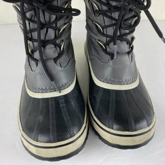 Sorel Caribou Womens Sz 8.5 Gray Winter Snow Boots Insulated Waterproof