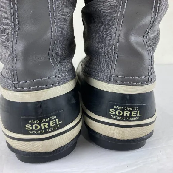Sorel Caribou Womens Sz 8.5 Gray Winter Snow Boots Insulated Waterproof