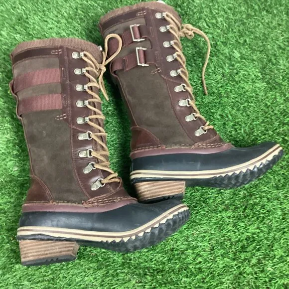 Sorel Carly Conquest Boots Brown 6