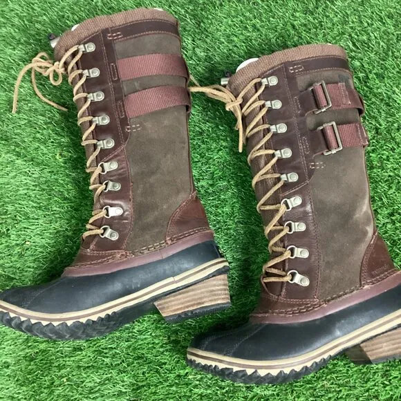 Sorel Carly Conquest Boots Brown 6