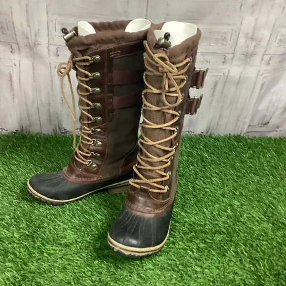 Sorel Carly Conquest Boots Brown 6