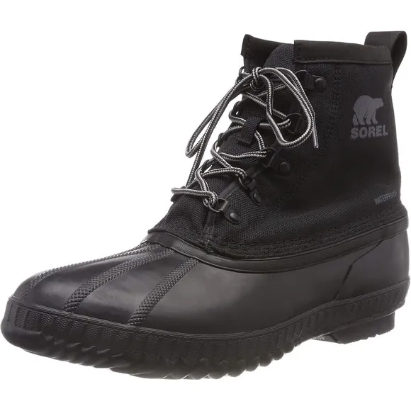 Sorel Cheyanne II Waterproof Duck Boots Natural Rubber Black Lace Up 9 Gorpcore