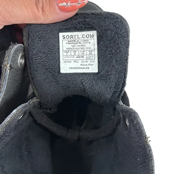 Sorel Cheyanne Metro HI Waterproof Insulated Black Boots high tops Size 7