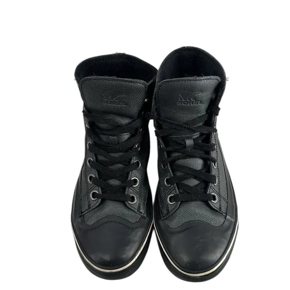 Sorel Cheyanne Metro HI Waterproof Insulated Black Boots high tops Size 7