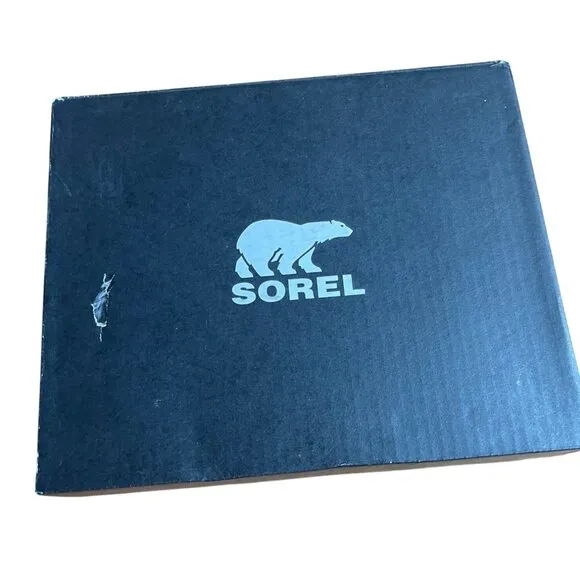 Sorel Childrens Flurry Insulated Winter Boots Size 10 Black Nylon Rubber