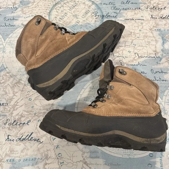 Sorel Cold Mountain NM1207-251 Hiking Boots Men's 8 Brown Leather Lace Up Boots