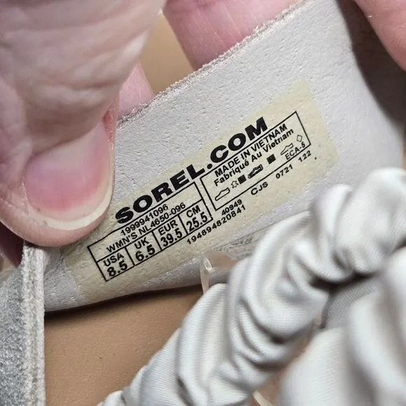 SOREL Ella II Ankle Strap Flat Sandals Taupe Size 8.5
