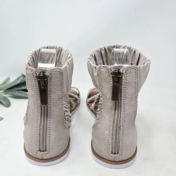 SOREL Ella II Ankle Strap Flat Sandals Taupe Size 8.5