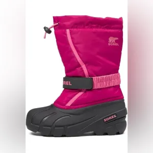 SOREL‎ Girl’s Hot Pink Insulated Outdoor Waterproof Winter Snow Boots Size 3