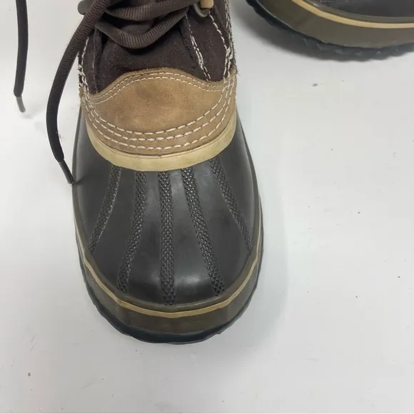 Sorel Joan of Arctic 1540-010 Lace Up Tall Winter Boots Brown Tan Women's Sz 9