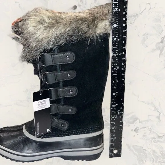 Sorel Joan of Arctic Womens Black Waterproof Insulated Snow Outdoor Boots Size 5