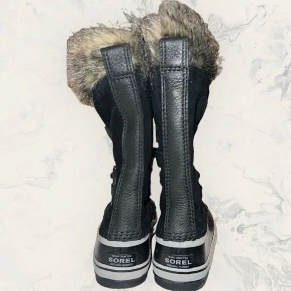 Sorel Joan of Arctic Womens Black Waterproof Insulated Snow Outdoor Boots Size 5